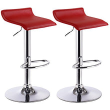 WOLTU BH11bd Sgabelli da Bar Sedia Club Cucina Alta con Poggiapiedi Similpelle Cromato Regolabile Girevole Moderni Classici Bordeaux Coppia 2 Pezzi