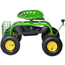 Patio Sedile Scorrevole Mobile Seating sede Giardino Lavoro del Carrello di acquisto per casa e Giardino,Verde