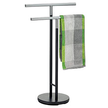kela 22230, Portasciugamani, 2 Bracci, Antiruggine, Metallo, 92,5 cm di Altezza, Sinerio', Antracite, Metal, Anthracite, One Size
