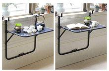 Regolabile in altezza, Ringhiera Tabella Telaio con scheda staccabile Tavolo di coperta Balcone pieghevole per patio, giardino, Deck (Nero),B