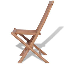 vidaXL 4X Legno di Teak Sedie da Giardino Pieghevoli Seggiole Sgabelli Esterno