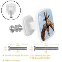 Coppia di giraffa 4 PCS Pomelli per Porta, Pomolo per Mobile, Pomelli per Mobili con Viti, Maniglia per Armadietto, Pomelli per Porta, Pomelli per Cassetti per Porta, Armadio, Cassetto e Credenza