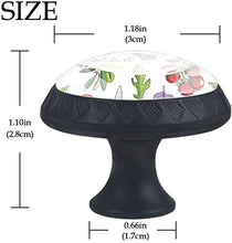 Modello Di Verdure Insalata Pomodoro Pomelli per Porta Set di 4 Pomelli per Mobili Manopole per Cassetti Cucina Armadio Vetro