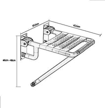 Accessori da bagno - Sedie pieghevoli a parete in acciaio inox da bagno pieghevole a muro Mounted Rafforzare cambiare le scarpe di feci for anziani pieghevole accessibile Bathing Sgabello - Load-b