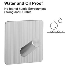 EasyULT 6 Pezzi Ganci Adesivi Ganci Portasciugamani in Acciaio Inox, Ultra Forte Adesivo Resistente, Impermeabile Gancio Autoadesivo per Cucina e Bagno(Argento)