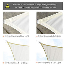 Outsunny Vela Ombreggiante Rettangolare 4x6m, Tenda da Sole per Esterno in Poliestere Anti UV Traspirante Bianco Crema