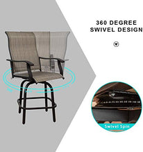 MengFeiNi 1 5 PCS Sgabelli da Bar A Barre All'aperto Girevoli Bistro Set, Sedie all-Meteo Top Tavolo E Set con Mobili Patio per Ombrellini, Cafes Yard Prato Giardino (4 Tavolo)