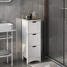 WGYDREAM Comodino unità di Stoccaggio dell'Armadio Comodino Bianco con 3 Cassetti Cassettiera Cassettiera Camera da Letto per Bagno Soggiorno Nursery