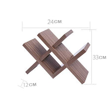 GLJMTY Cremagliera del Vino - scaffale del Vino di Legno Solido, scaffale di stoccaggio della Sala da Pranzo della casa 24 × 12 × 33cm
