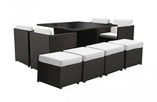 Bagno Italia Tavolo Cristallo poltrone Pouf Contenitore Nero Cuscino Bianco Moderno Rattan Set da Giardino con sedie I
