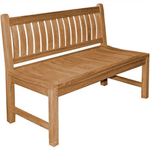 Panca da giardino Arezzo in legno massiccio di teak senza braccioli