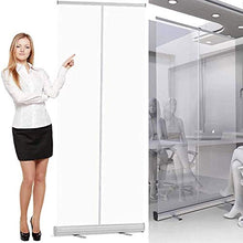 Topniu. (Uso in Business) 35x80in (90x200cm) Schermo di plastica trasparente facile da tirare, banner a rulli, schermi protettivi trasparenti retrattili, protezione dello schermo protettivo Snafferenz