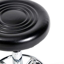 XIAOYAN Sgabello Sgabello Rotondo, Sedia a Sgabello rotabile Rotondo |Sgabello Rotondo con Linee Rotazione Bar Sgabello Bianco (Color : Black)