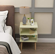 Zhicaikeji Comodino della Camera da Letto Tavolo da Comodino Semplice Irregolare in Legno Tinta Unita (Color : Green)