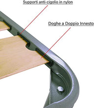 Somnus SANA Rete Ortopedica 120x190 cm Una Piazza e Mezza Doghe Legno Struttura Acciaio Gambe Avvitabili H 35