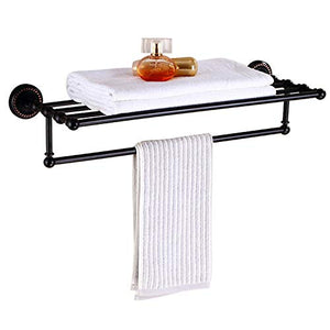 YOULAN Portasciugamani in Acciaio Inox Portasciugamani Creativa Moderna Ottone 1pc con Montaggio a Parete, Colore: Nero Portasciugamani (Color : Black)