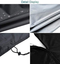 Telo copritavolo da Esterno Patio Mobili di Protezione Covers da Giardino in Rattan Copertura Mobili Rattan Oscillazione Antivento Impermeabile Pioggia Neve Polvere Antivento Anti-UV (Nero / 87"* 49"