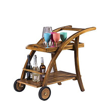 Carrello per Bevande in Legno Massello - Carrello Portaoggetti per Esterno Pieghevole in Teak Resistente Agli Agenti Atmosferici - Perfetto per Feste in Giardino, Divertimento Degli Ospiti e Altro