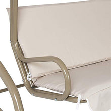 Coprisedile di ricambio per dondolo da giardino, per sedia a dondolo da giardino, Copertura di ricambio per altalena da giardino, per sedia a dondolo a 3 posti, 150 cm x 50 cm x 10cm (Beige)