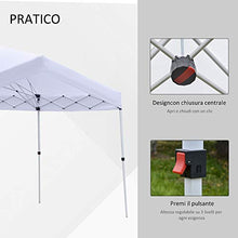 Outsunny Gazebo Pieghevole 6x3m, Richiudibile e Pop up da Giardino in Acciaio e Tessuto Bianco, per Eventi o Campeggio con Borsa da Viaggio