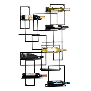 WLABCD Cremagliera da Vino, a Muro, Bar, Ristorante, Bottiglia Di Vino Rack, S Regolabile in Altezza Supporto Porta in Metallo Ferro Vino Vetro Cremaglice Cyblet Rack Rack