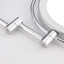 WM - Specchio da trucco a LED da 20,3 cm, ingrandimento 5x, in acciaio inox, specchio cosmetico, per bagno, specchio da trucco, 10,24
