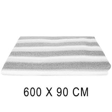 com-four® Paravento Opaco per balconi - Cinghie per balconi con Corda per Il Fissaggio - Adatto Anche Come frangivento e Protezione Solare (1 Pezzo - 600 x 90 cm - Grigio/Bianco)