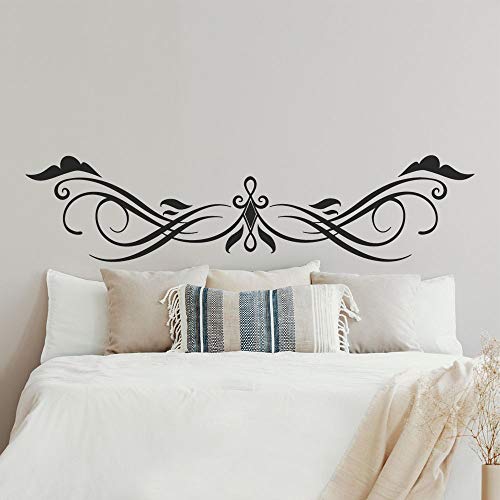 T-MK358 - Adesivi per testiera del letto, 33 x 140 cm, colore: Nero