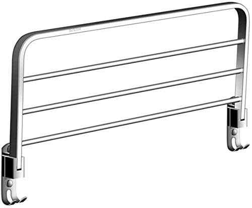 YONGYONGCHONG Stendibiancheria pieghevole in acciaio inox 304, portasciugamani da parete per il bagno, supporto a parete a torre gancio anello, 40 cm