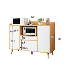 LULUVicky in Piedi Bagagli Petto Buffet Credenza Serve Governo di immagazzinaggio con Porte Cassetto Bassa Credenza (Color : Wood, Size : 120x30x96cm)