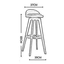 Sedia Da Bar Girevole In Legno Massello, Sgabello Da Bar Con Tampone Di Cotone Rotondo E Schienale Basso, Sgabello Alto Da Cucina Per La Colazione Domestica, Carico 150 Kg (6 Colori)(Color:verde)