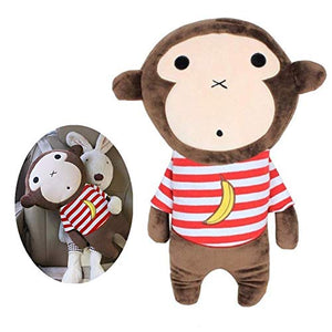 Lidylinashop Cuscino Decorativo Divano Peluche Morbidissimi Simpatici Cuscini per Ragazze Cuscini Carini Lussuoso Peluche Dinosauri di Peluche plushie Banana Monkey