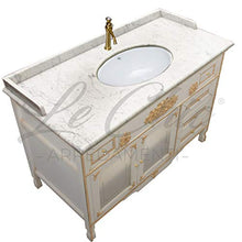 Shop Chic Arredo bagno barocco 120 cm con piano in marmo bianco