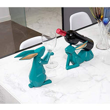 XLBAXLJ Coniglio Supporto di Tazza Wine Rack, 2 Pezzi del Fumetto Creativo Sveglio del Vino della Casa Cremagliera Champagne Decorazioni per La Veranda Ufficio Soggiorno Camera da Letto