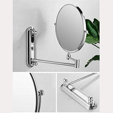 DIELUNY Specchio per Trucco Specchi per Trucco, Specchio a Parete Specchio in Metallo con Cornice Rotazione a 360 ° Specchio da Bagno Pieghevole Specchio cosmetico bifacciale Specchio di Bellezza