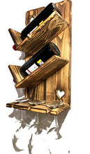 Portabottiglie in legno per vino, rustico, fatto a mano, da parete, decorazione per la collezione di vini, Vinoteca, Cava