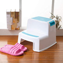 Vaorwne Sgabello Un 2 Gradini per Bambini - Sgabello per Bambini, con Impugnatura Morbida Antiscivolo per Sicurezza Come WC da Bagno Vasino da Allenamento Vasino e Sgabello da Cucina Blu