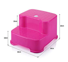 WYB Steso per Bambini Sgabello Baby Doppio Sgabello Fun Sgabello Sgabello Plastica Sgabello Step Sgabello Aumenta Il Bagno Sgabello,Blu
