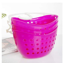 MaikcQ - Cestino portaoggetti pieghevole da appendere, ripiano multifunzione in plastica, utilizzato in cucina, camera da letto, bagno (giallo)