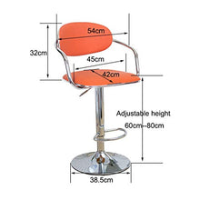 LXYPLM Sgabello Sedie Bar Barstools Regolabile in Altezza Rotazione Ecopelle Bar Sedie Sedile, Pianale da Cucina Metallo Colazione Cucina sgabelli Alti Arredo Bar Cucina (Color : C)