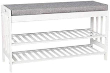 YANG Wooden Shoe Cambio Banco del Pattino tormenta Bianco Imbottito poggiapiedi Guardaroba Bagno Pouf ottomano Carico 200kg (Size : 77cm)