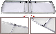Tavolo da campeggio Powertools Tavolo pieghevole alluminio 120 cm Regolabile portatile a 3 altezza 70/62 / 55cm Tavolo da campeggio per interni ed esterni Festa di nozze Picnic Picnic Tavolo barbecue