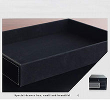 LCA Schedario Classificatore Verticale Schedario in Pelle con 3 Cassetti, Cassetto A Tre Strati Scatola di Archiviazione File A4, Armadietto da Scrivania, per Uso Ufficio (Color : Black)
