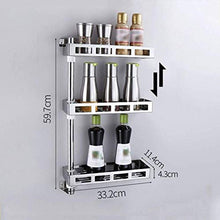 Lsmaa Doccia Caddies Scaffale Telescopico Doccia Scaffale d'angolo Scaffali per Bagno Cucina Tre Pavimenti a Muro montati a Parete con Tutti Gli Accessori Scaffali 60 cm / 24in