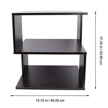 Wakauto Comodino con 2 Ripiani Tavolino Soggiorno Scrivania Quadrata Comodino Camera da Letto Camera da Letto Casa (Nero)