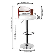 JIADUOBAO-S Famiglia moderna minimalista in legno massiccio Sgabello con schienale European Lift Rotating Sgabello Alto, Reception Cassa Sedia (bianco) JIADUOBAO-S