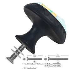 Set di 4 maniglie rotonde per armadio da cucina, credenza, cassettiera, cassettiera, con viti, per cucina, comò, armadietto, bagno, armadio, dinosauro mappa del mondo antico