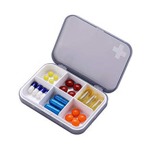 Ruby569y - Portapillole, organizer per pillole, dispenser per pillole, porta pillole, organizzatore per medicine, portatile da viaggio, a prova di umidità Grey