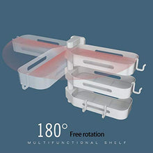 Desire Sky - Mensola triangolare girevole a 3 strati da parete, organizer multifunzione per cucina, bagno