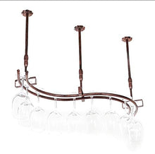 VSander Portabottiglie Da Soffitto Regolabile In Altezza Portabottiglie Da Parete In Ferro Metallo Porta Bicchiere Di Vino Calice Cremagliera Calice Cremagliera Stile Retrò Creativo Bar Decorazione Es